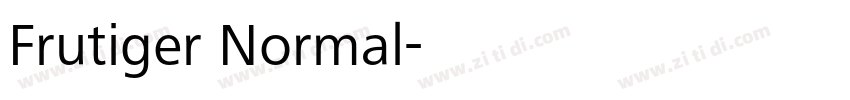 Frutiger Normal字体转换